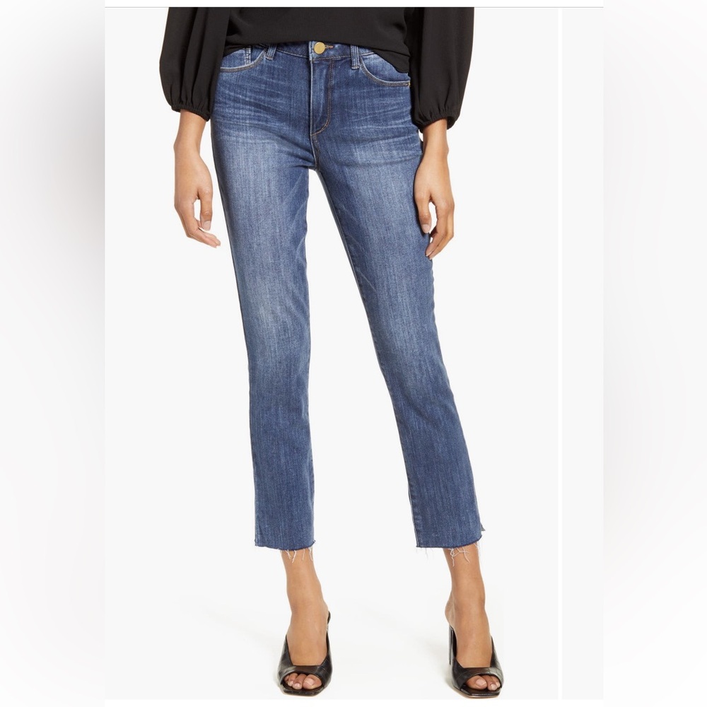Wit & Wisdom High Waist Raw Hem Skinny
Crop Jeans